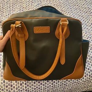 Coco & Kiwi Black & Tan Provence Diaper Bag